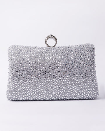 Silver night clutch