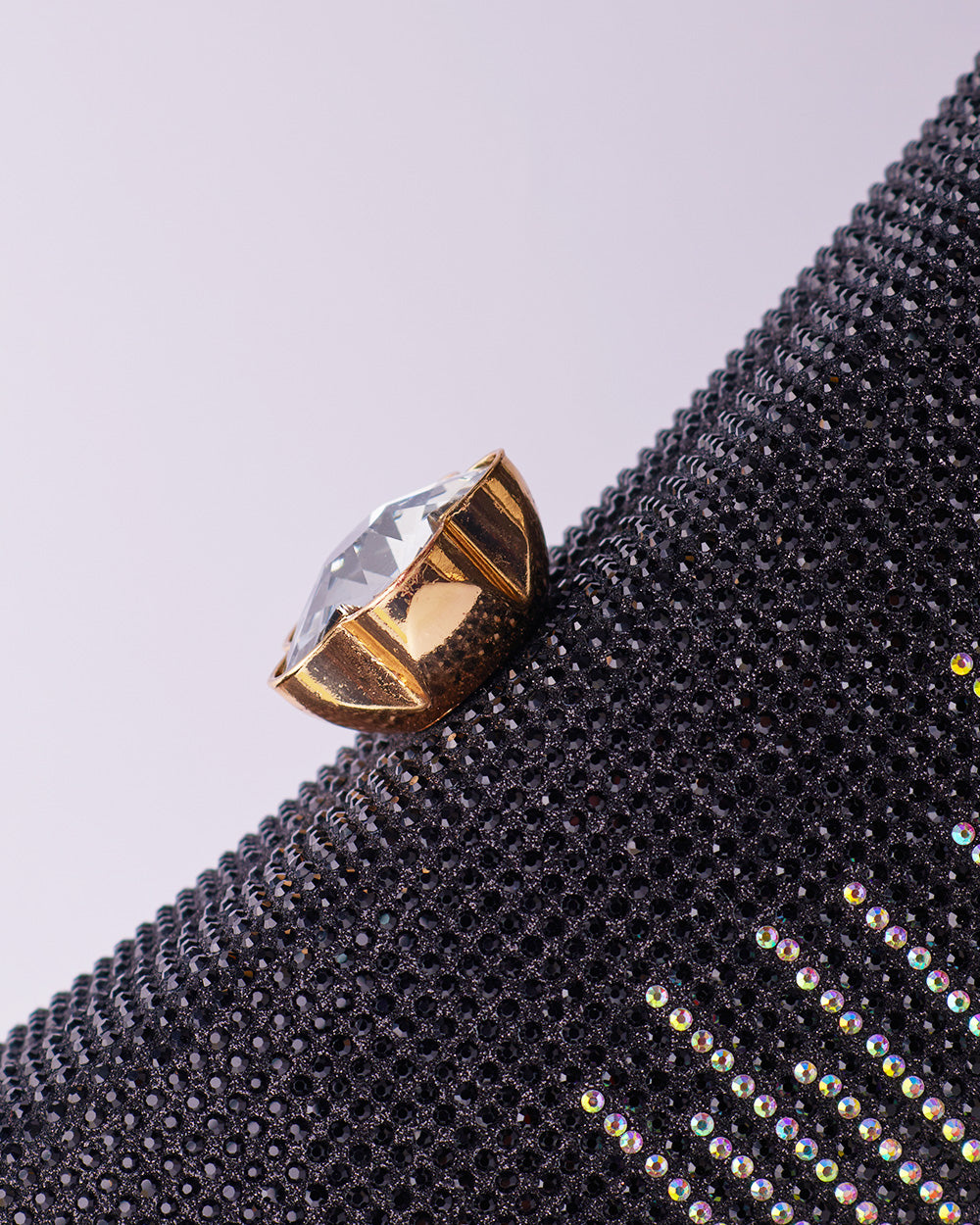 Black/silver night clutch