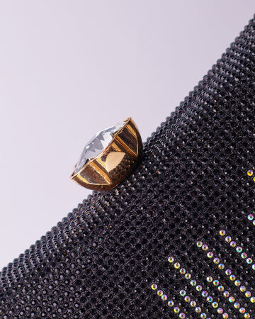 Black/silver night clutch