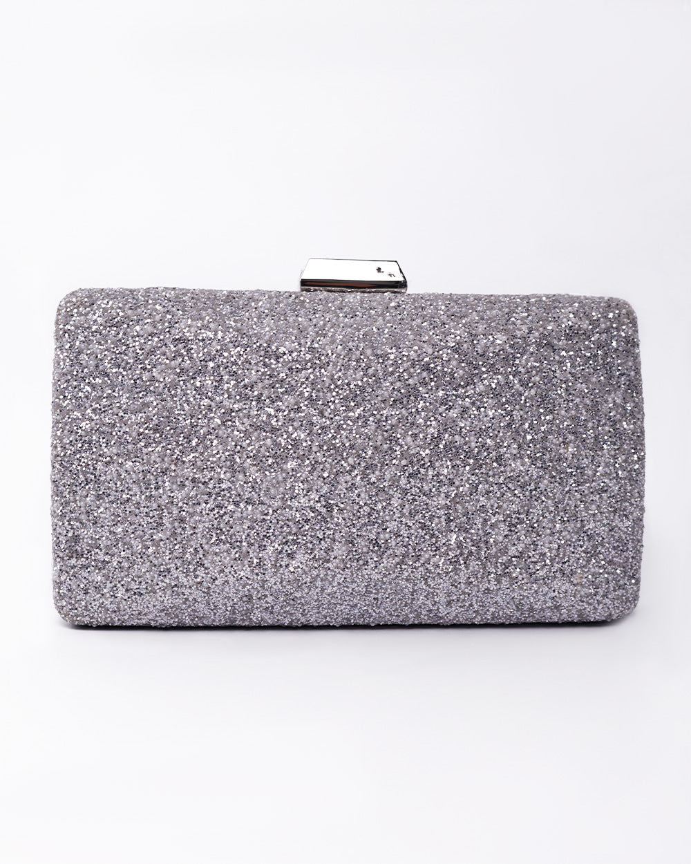 Silver night clutch