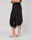 Black Satin Skirt Lace