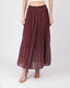 Burgundy Skirt White Polka Dots
