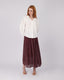 Burgundy Skirt White Polka Dots