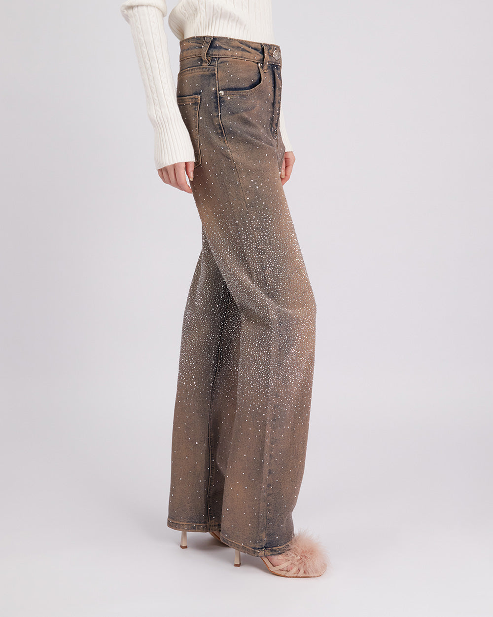 Blue-Reddish Pant Dirty Effect