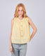 Yellow Pleated Blouse