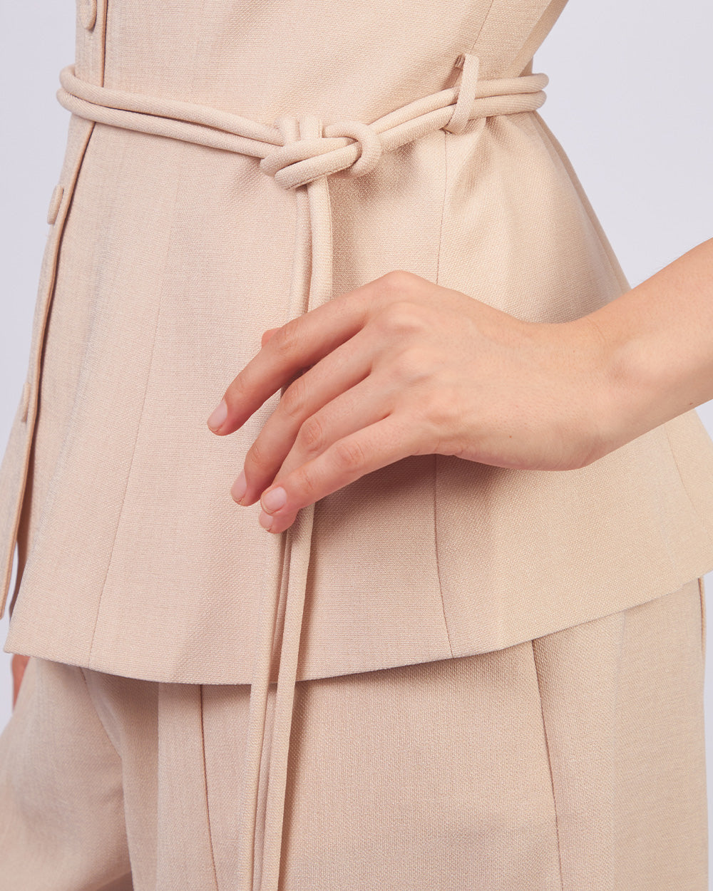 Beige Blossom Top