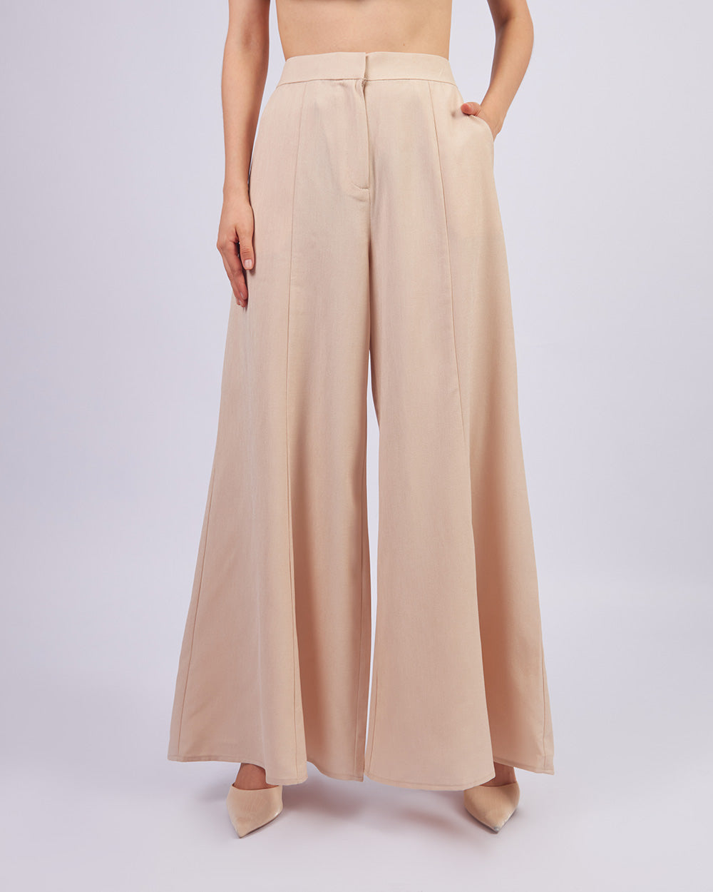Beige Linen Pants