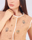 Camel Sequin Vest
