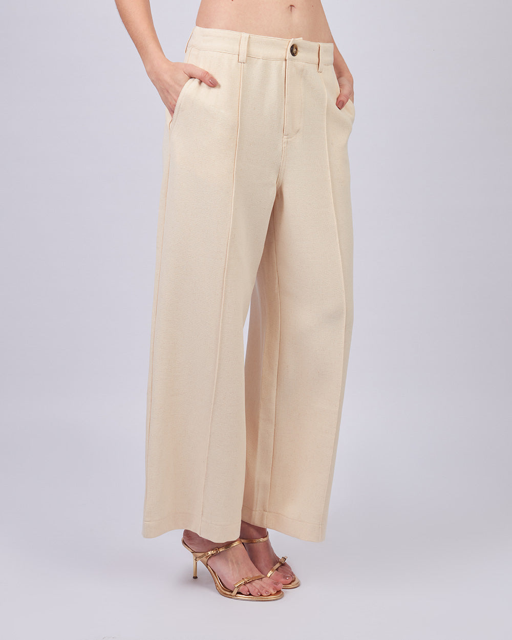 Beige Tailored Pants