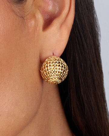 Gold Sphere Earrings