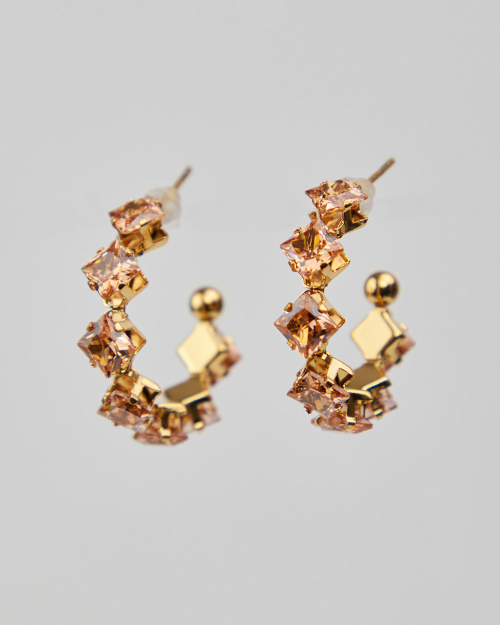 Pink Half Moon Rings