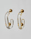 Gold Dangle Earrings With Clear Stones