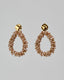 Gold Dangle Earrings With Nude Stones