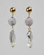 Pendant Earrings With Clear White Stones