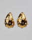 Gold Drop Earrings With White Stones