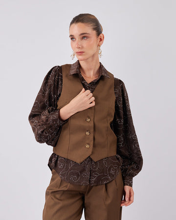 Brown Houndstoot Vest