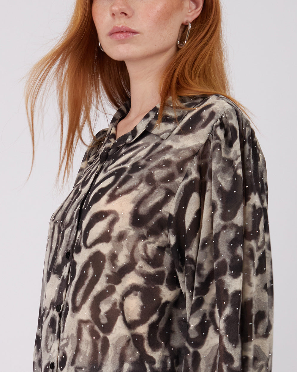 Grey Animal Print Shirt