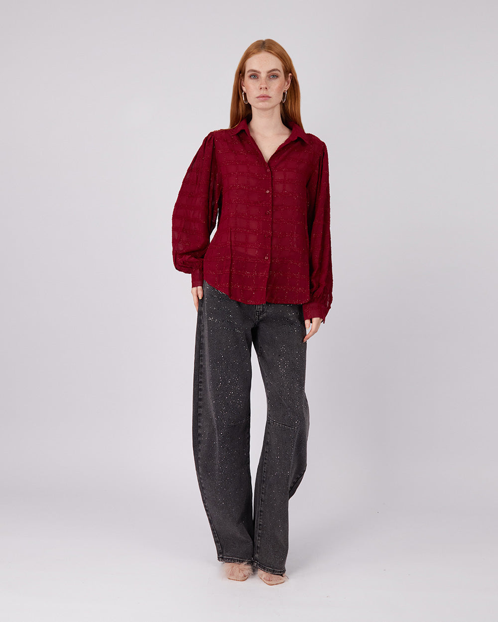 Burgundy Sparkle Shirt
