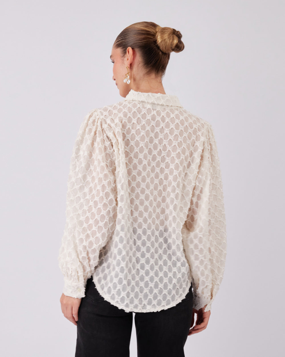 White Shirt Textured Waves