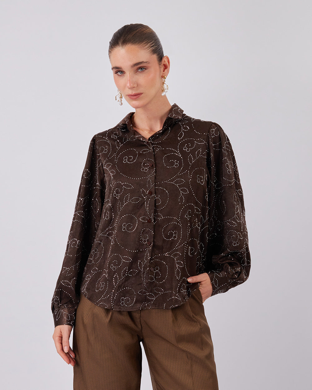 Chocolate Flower Shirt Sparkle