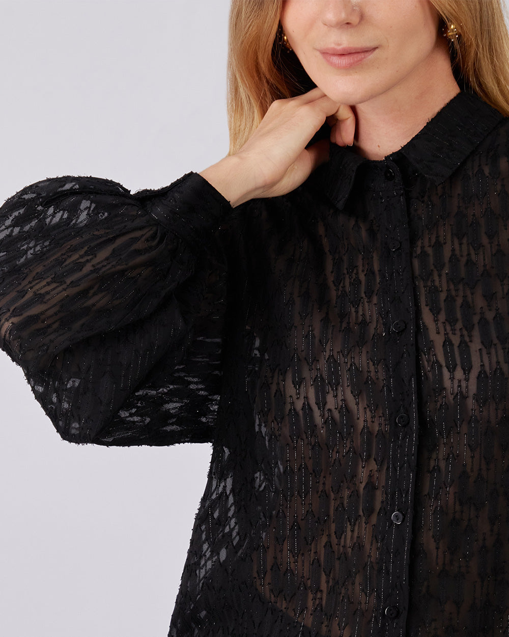 Black Translucent Shirt