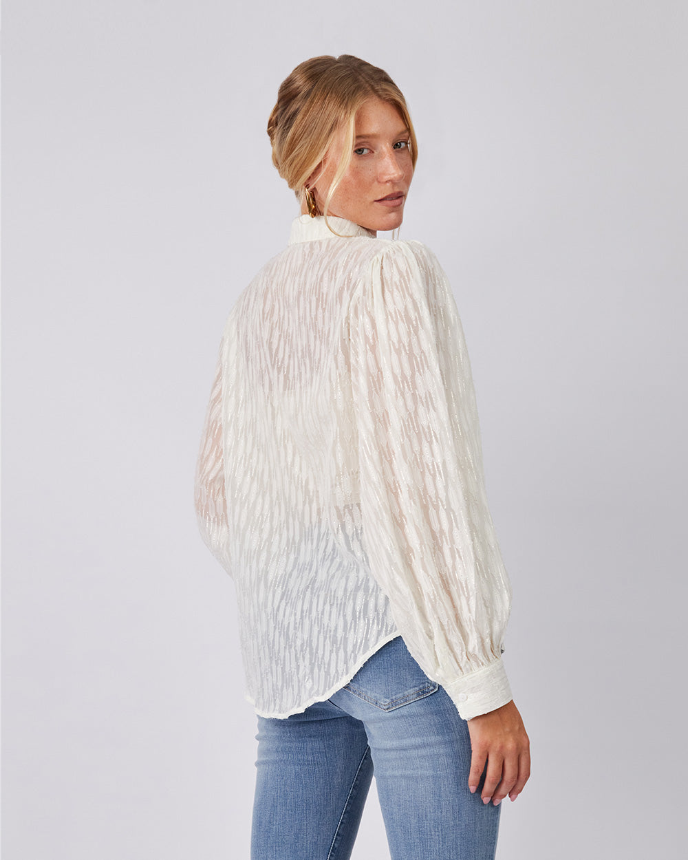Pearl Shirt Gold Threads