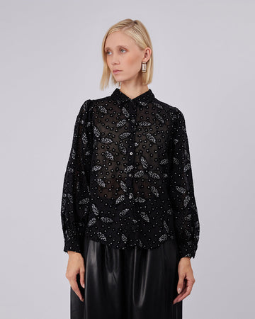 Black Rosette Shirt