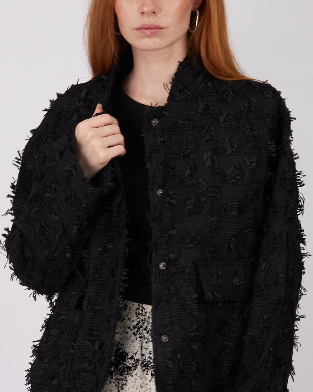 Black Jacket With Fringes
