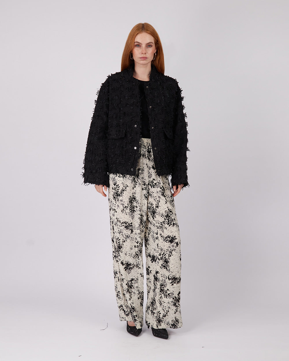 Black Jacket With Fringes
