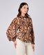 Animal Print Chiffon Blouse