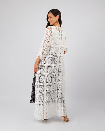 White Knitted Overcoat