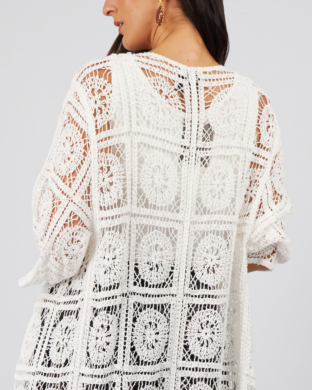 White Knitted Overcoat