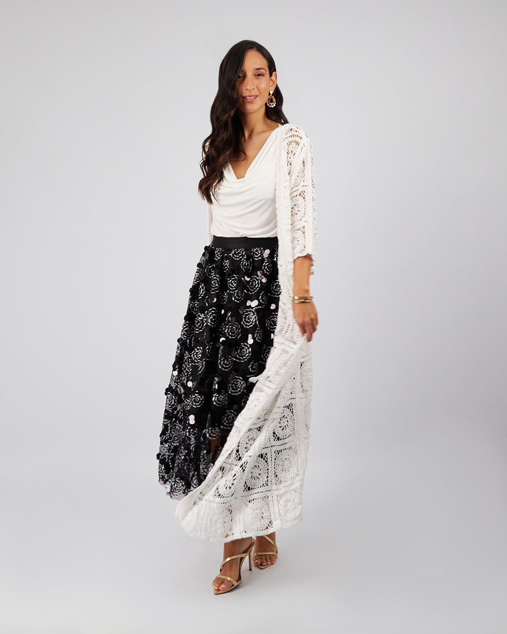 White Knitted Overcoat