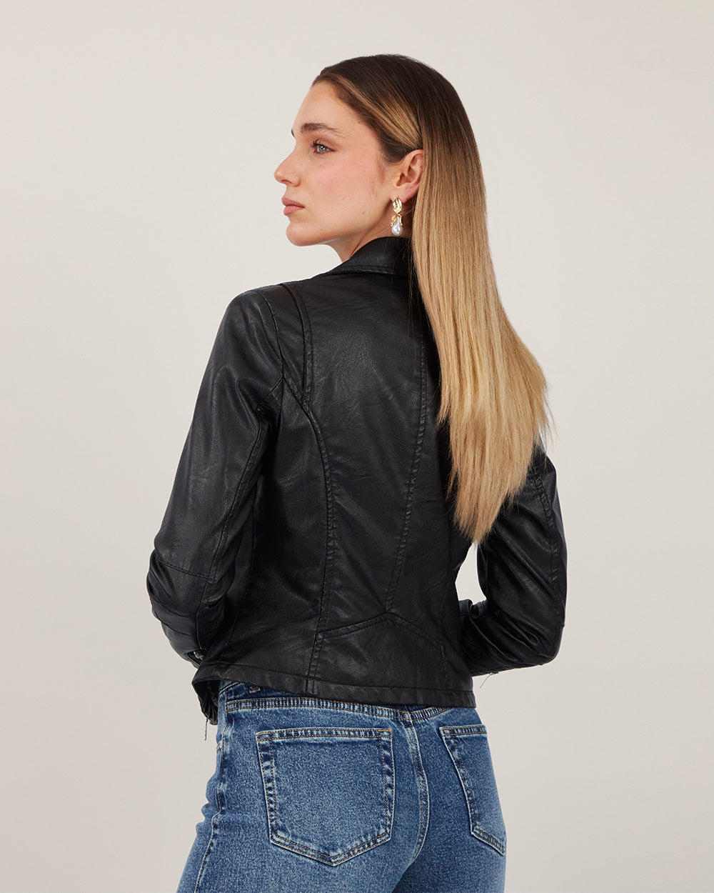 Black Biker Jacket With
