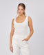 White Knitted Top Waves