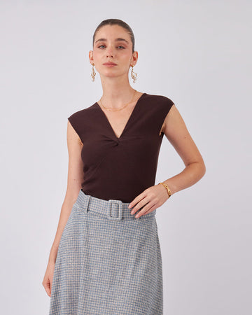 Brown Knitted Top