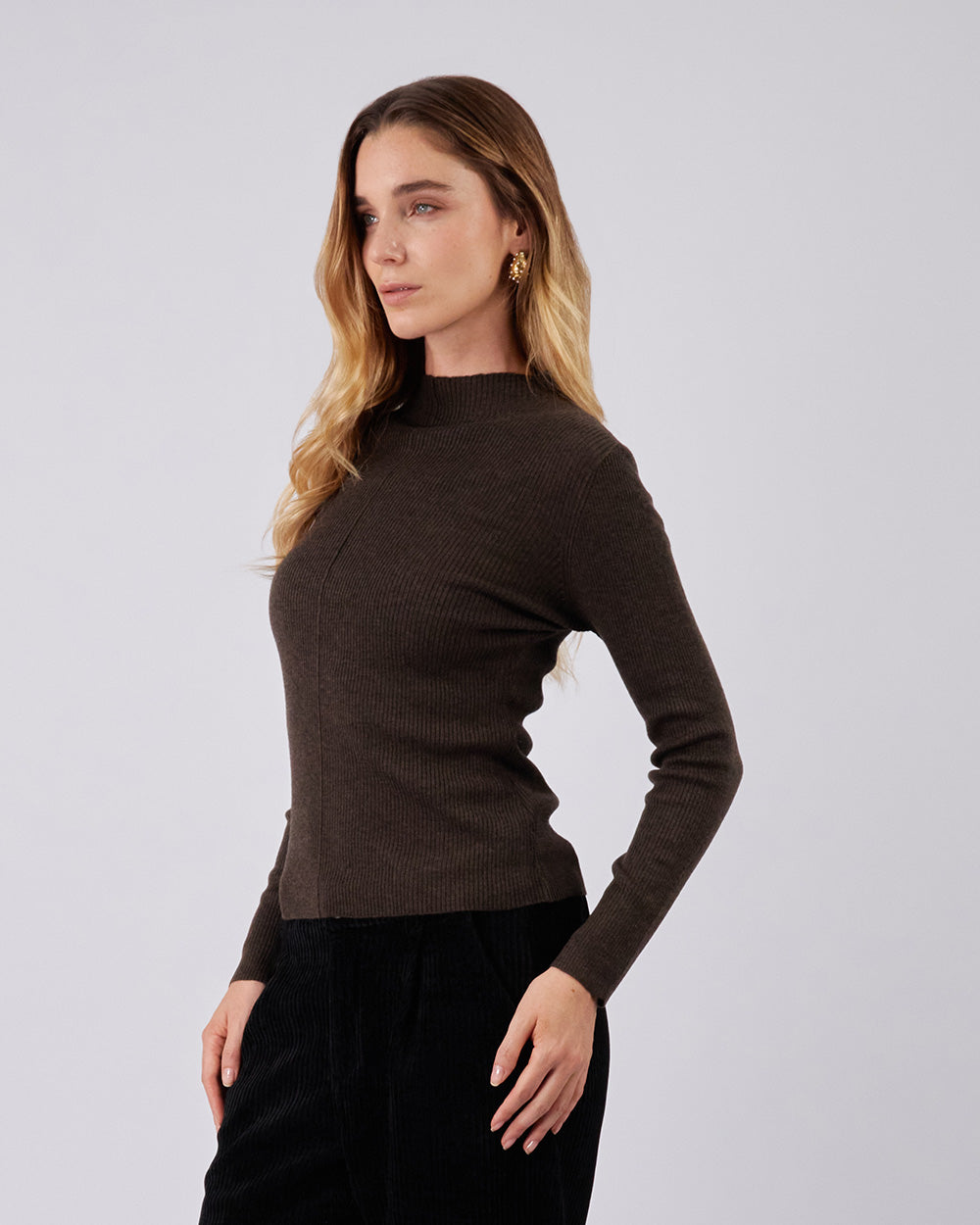 Brown Knitted Sweater