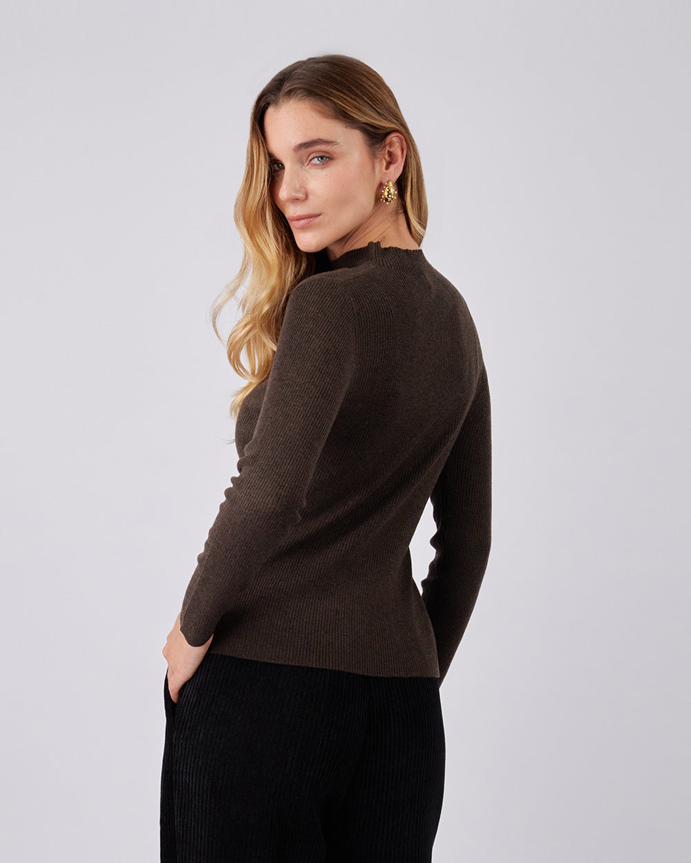 Brown Knitted Sweater