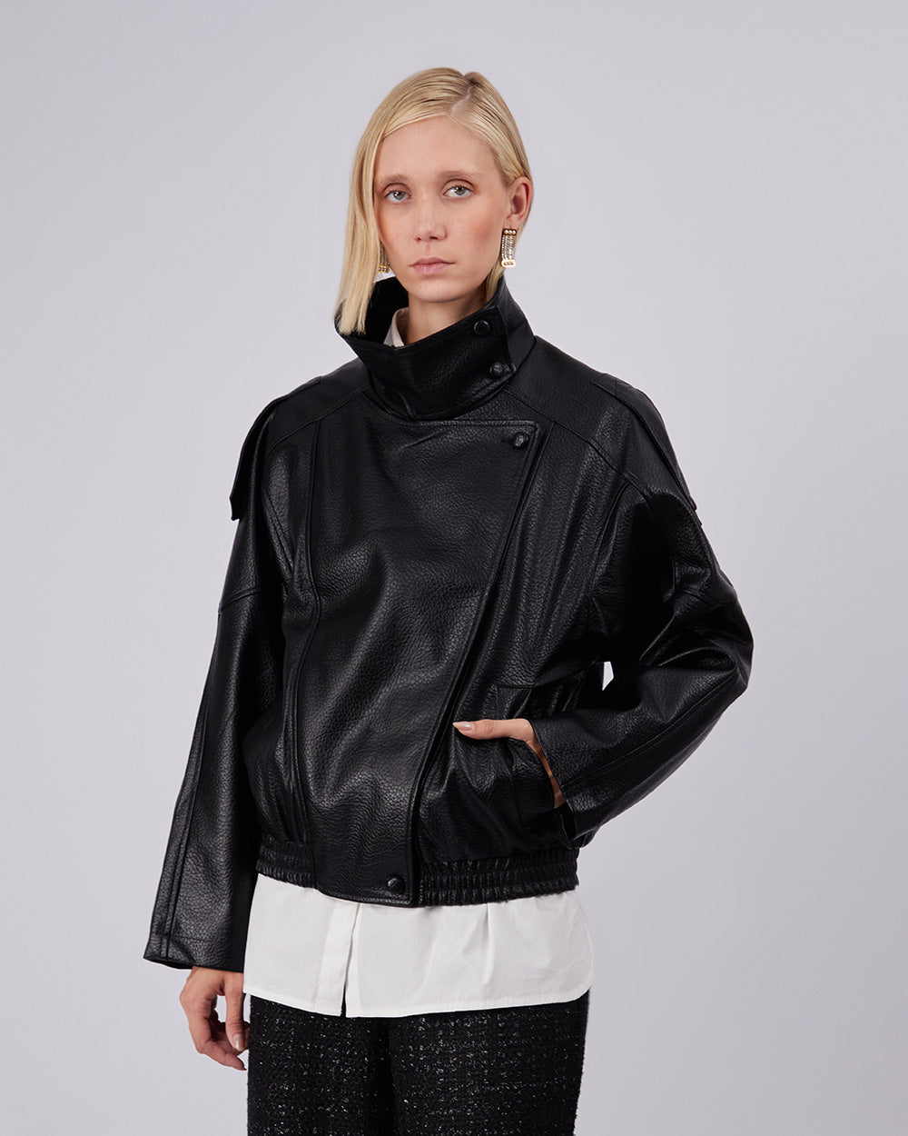 Black Vegan Leather Jacket