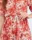 Orange Floral Shirt Dress