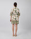 Midi Shirt Dres Green Floral Linens