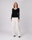 White Pants Black Stripes