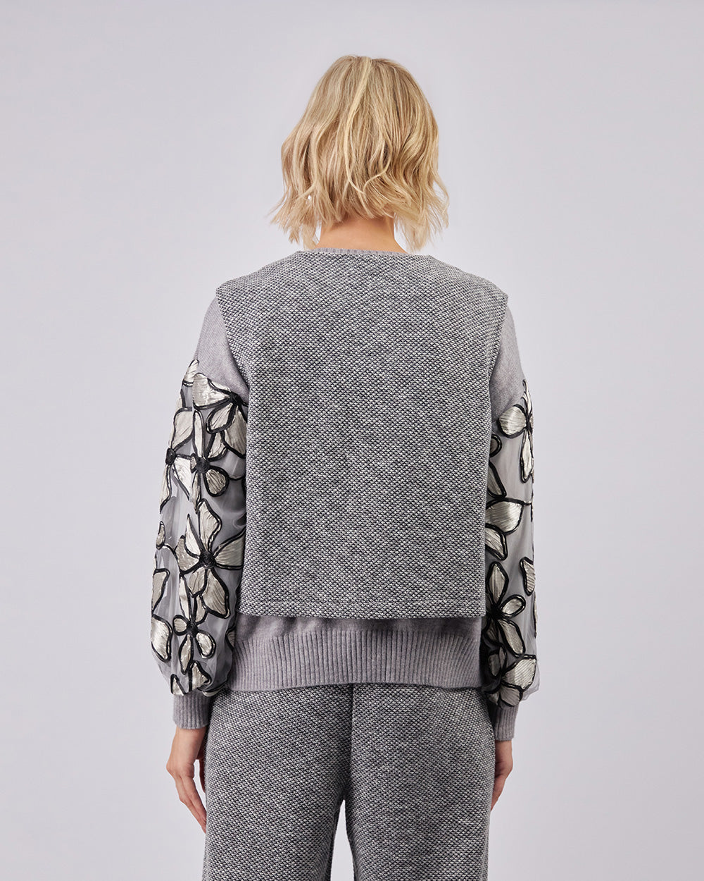 Black And White Tweed Vest