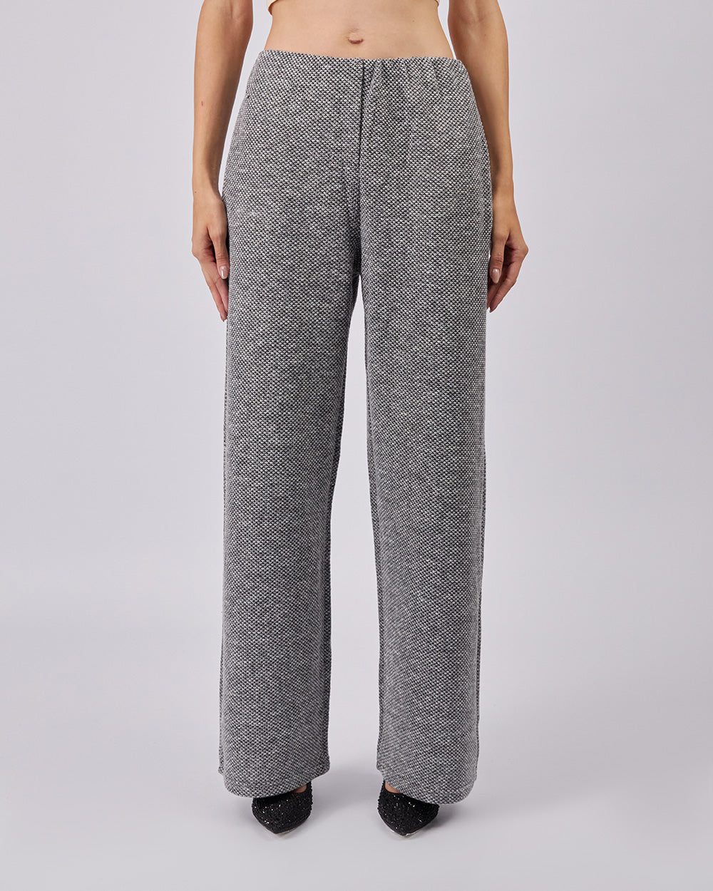 Black And White Tweed Pants