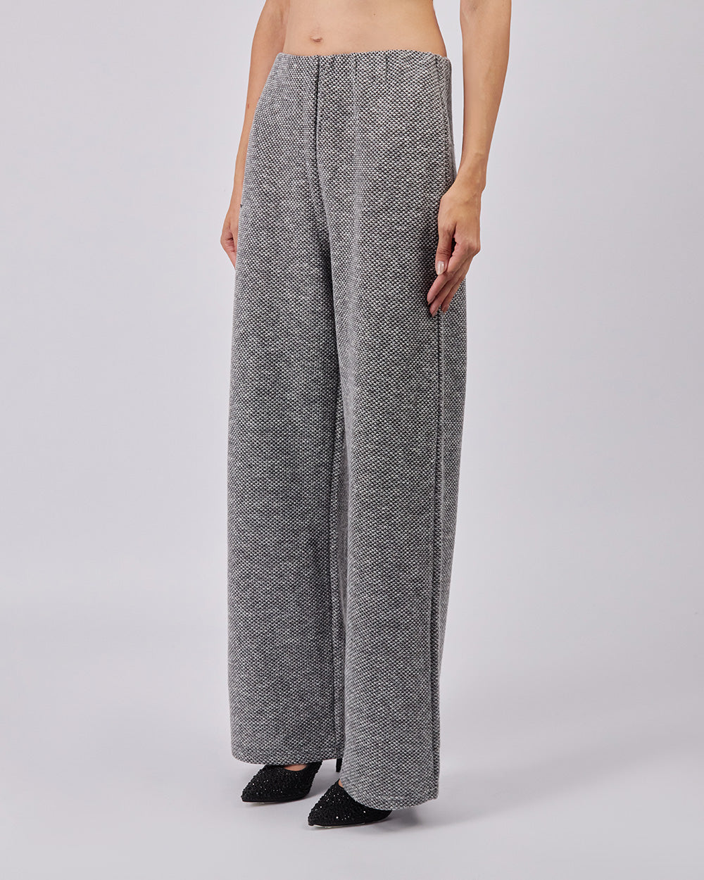 Black And White Tweed Pants