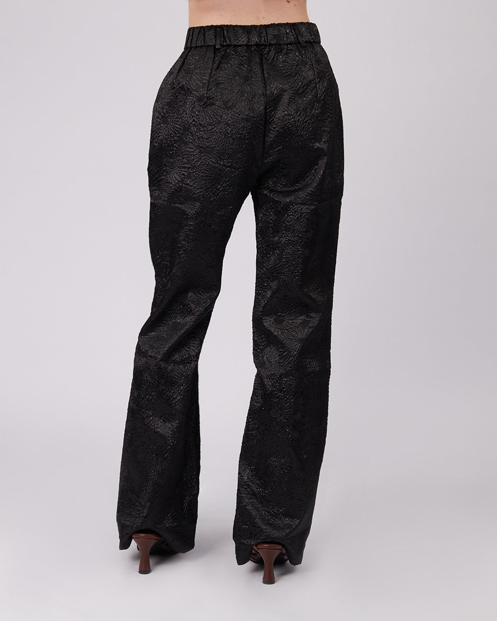 Black Trousers Floral Pattern