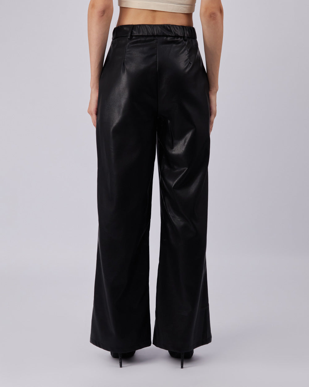 Black Vegan Leather Pants