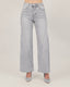 Gray Denim Pants With Diagonal