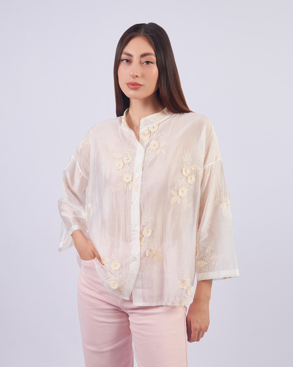 Ivory Blossom Blouse