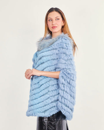 Sky blue poncho